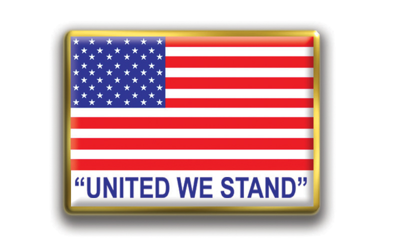 In Stock Rectangle American Flag / “United We Stand” theme